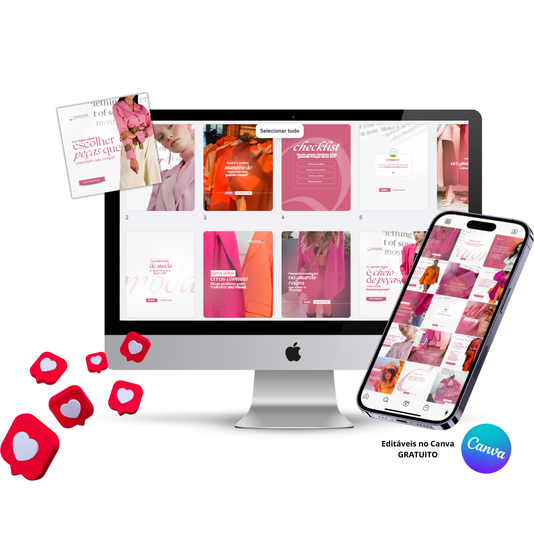 Pack de Templates Editáveis no Canva para Moda e Estilo