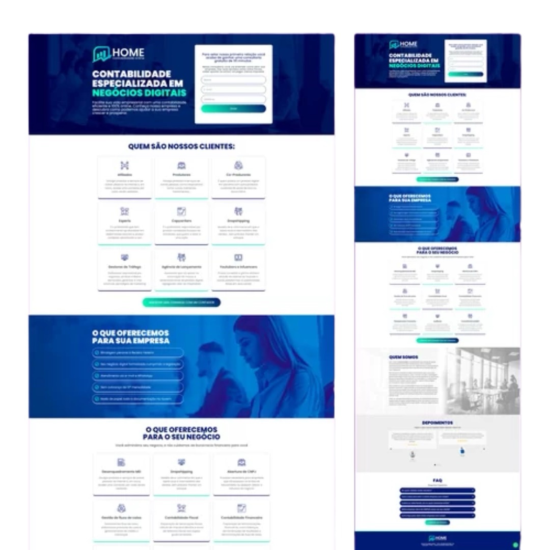 Site Pronto no WordPress com Sua Identidade Visual - Escritório de Contabilidade