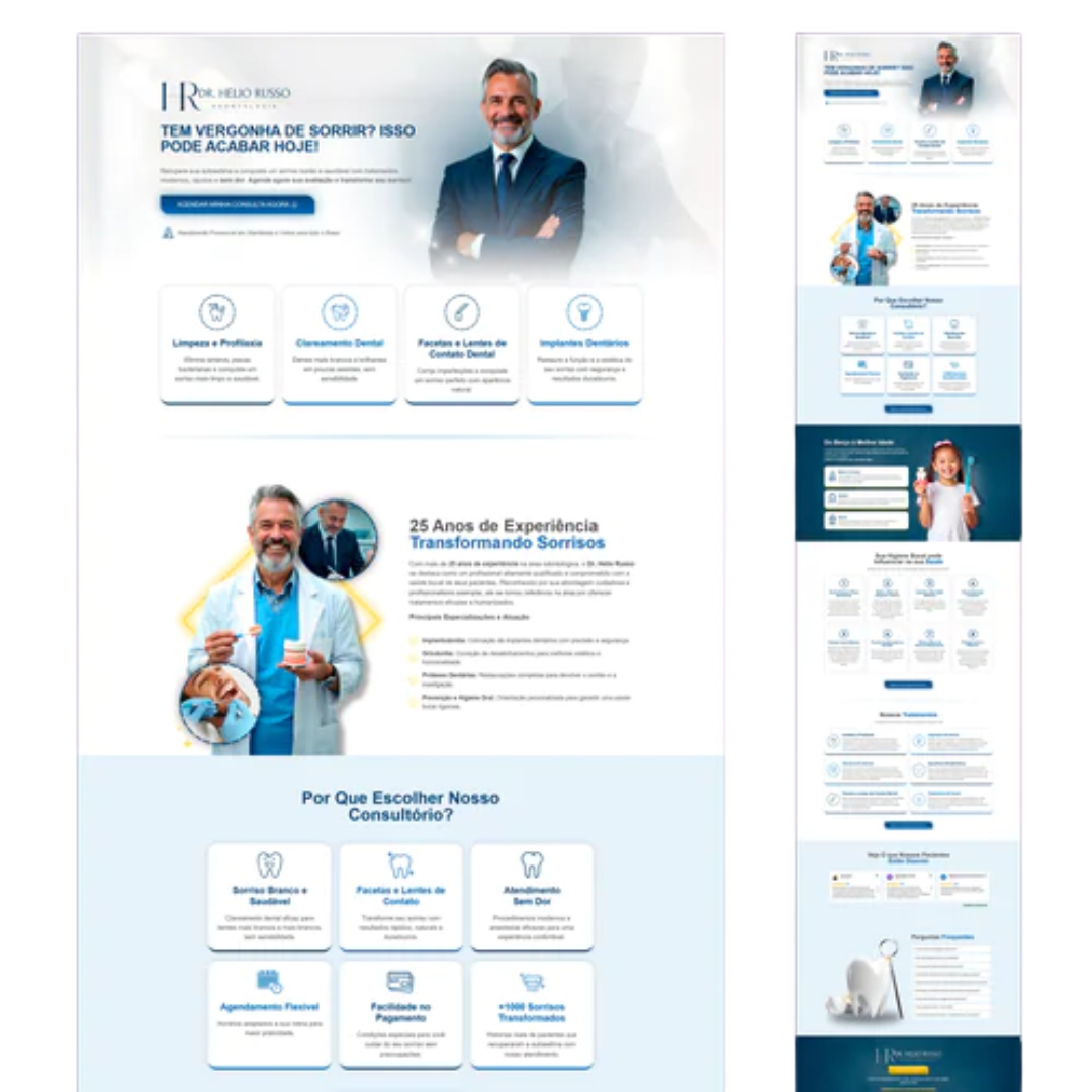 Site Pronto no WordPress com Sua Identidade Visual - Dentista