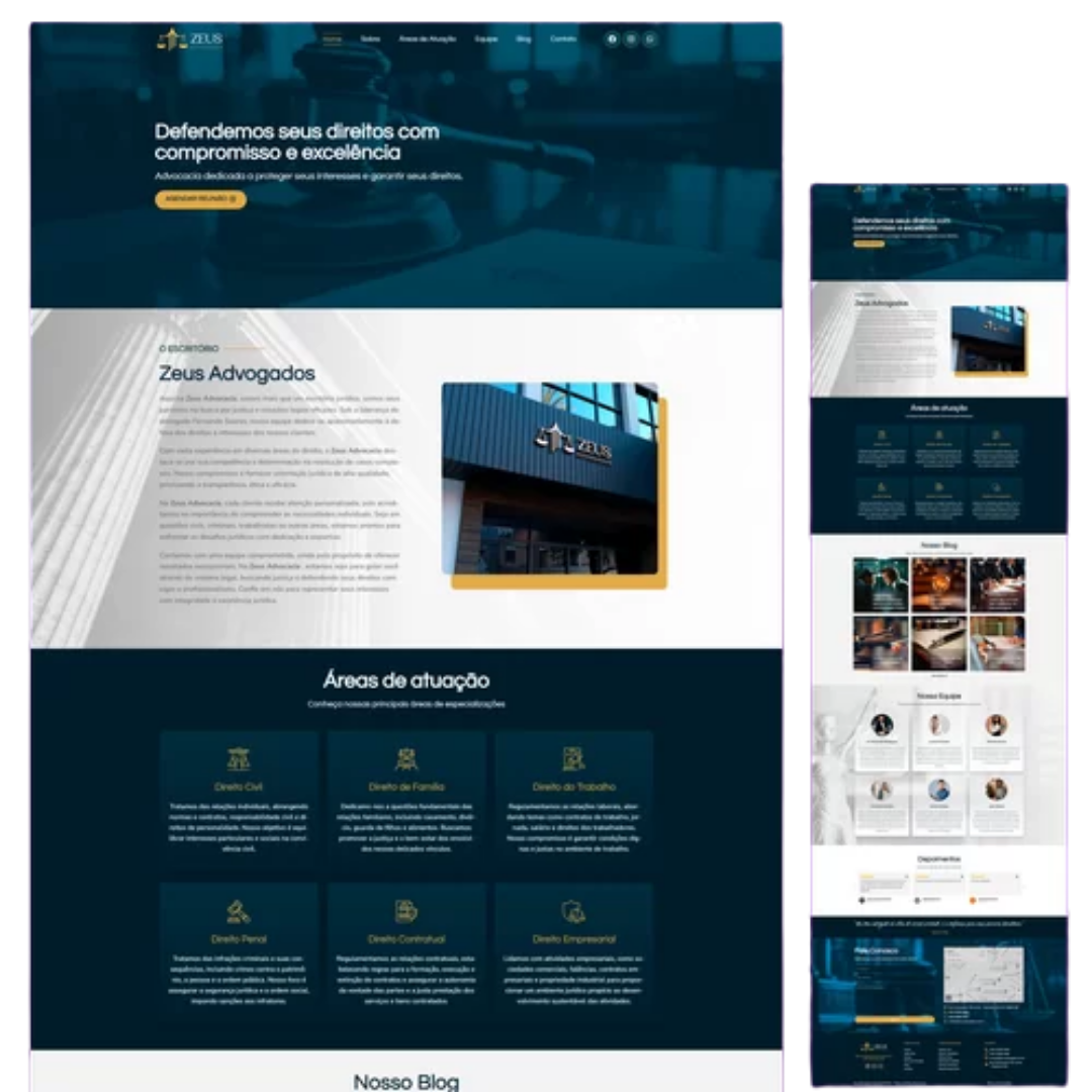 Site Pronto no WordPress com Sua Identidade Visual - Advogado