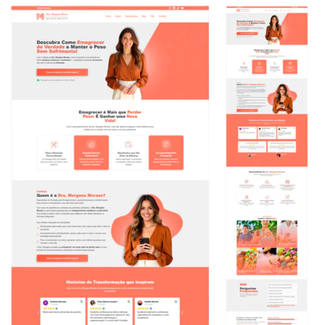Site Pronto no WordPress com Sua Identidade Visual - Nutricionista