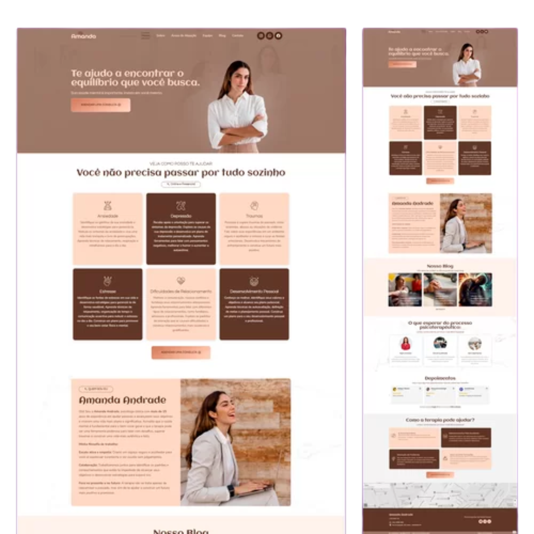 Site Pronto no WordPress com Sua Identidade Visual - Psicóloga
