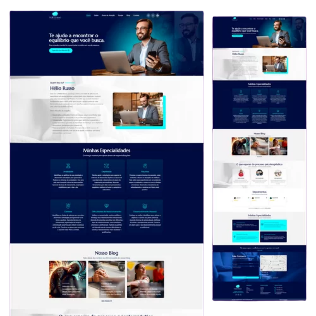 Site Pronto no WordPress com Sua Identidade Visual - Psicólogo