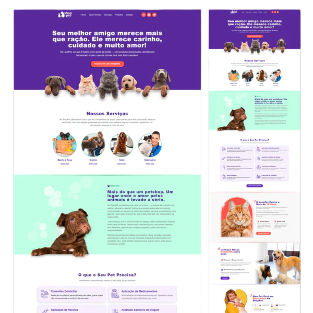 Site Pronto no WordPress com Sua Identidade Visual - Pet Shop