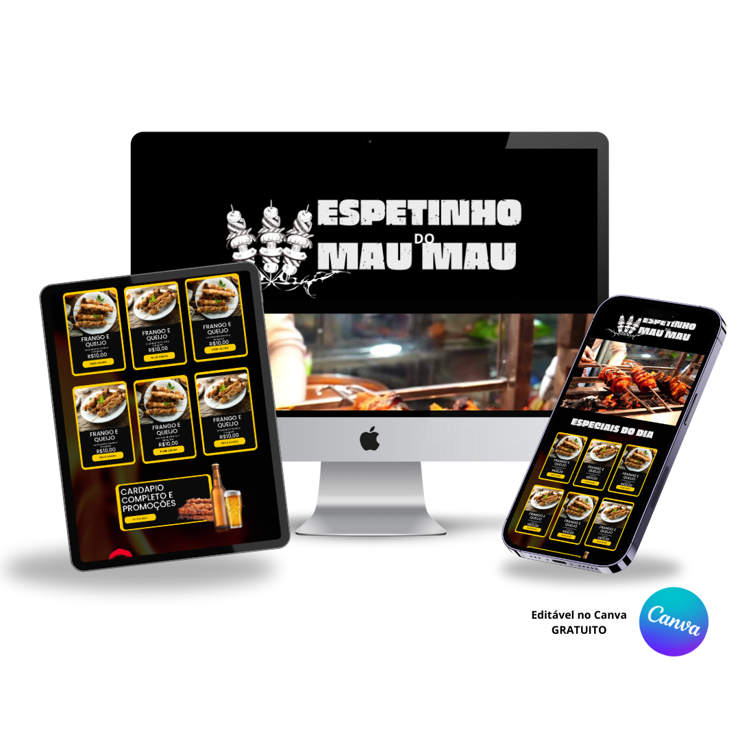 Template Editável no Canva para Link na Bio de Espetos