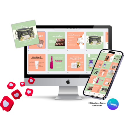 Pack de Templates Editáveis no Canva para Revendedora Natura
