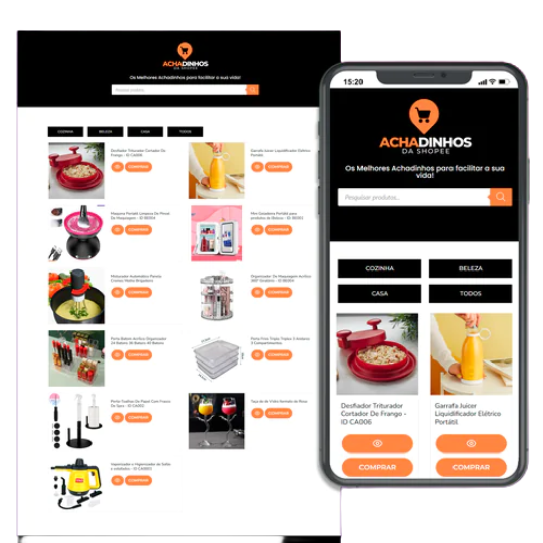 Site Pronto no WordPress com Sua Identidade Visual - Achadinhos