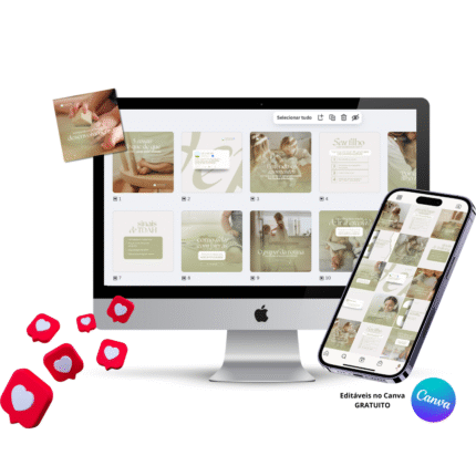 Pack de Templates Editáveis no Canva para Psicologia Infantil