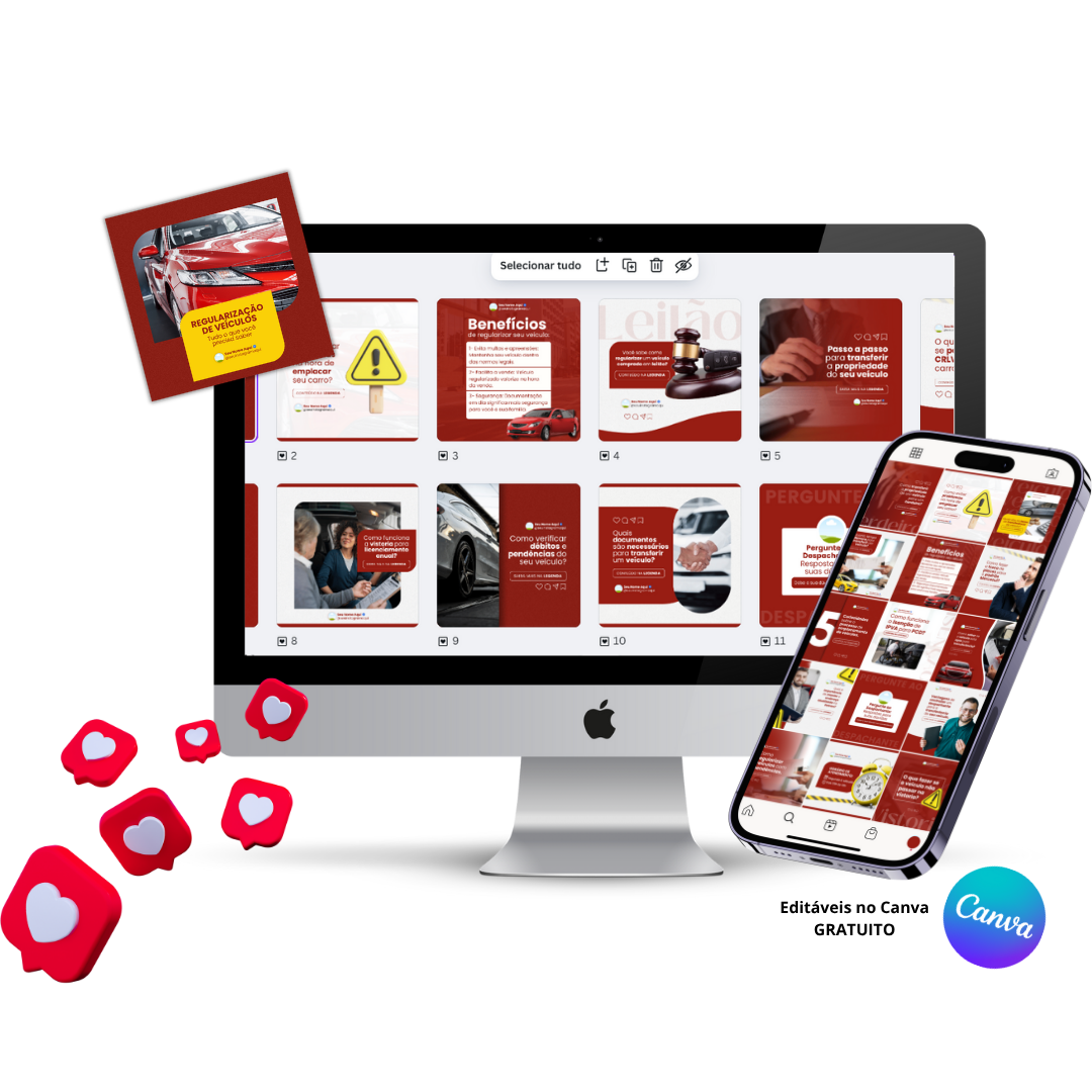 Pack de Templates Editáveis no Canva para Despachante