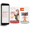 Kit visual com posts prontos no Canva para divulgação de aulas de espanhol