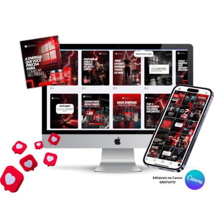 Pack de Templates Editáveis no Canva para Suplementos