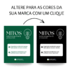 Dois modelos de post sobre mitos da engenharia ambiental com a opção de personalização das cores da marca no Canva.