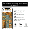 Mockup de celular mostrando pack de templates editáveis no Canva para cuidadores de idosos, com posts, reels e stories prontos.