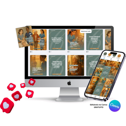 Pack de Templates Editáveis no Canva para Cuidador de Idosos