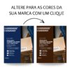 Templates editáveis no Canva para transportadora, com opção de alterar cores da marca com um clique.