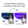 Exemplo de site de fisioterapia criado no Canva com variação de cores, mostrando como o template pode ser personalizado de acordo com a identidade visual da marca.